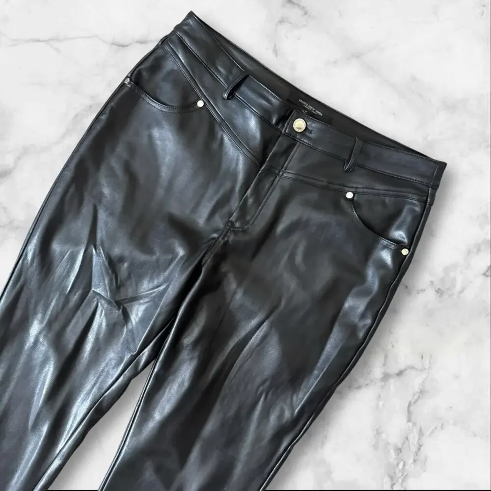 Marc New York by Andrew Marc faux leather boot cut pants, size 12 - Picture 2 of 7